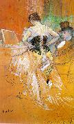  Henri  Toulouse-Lautrec Woman in a Corset (Study for Elles) china oil painting artist